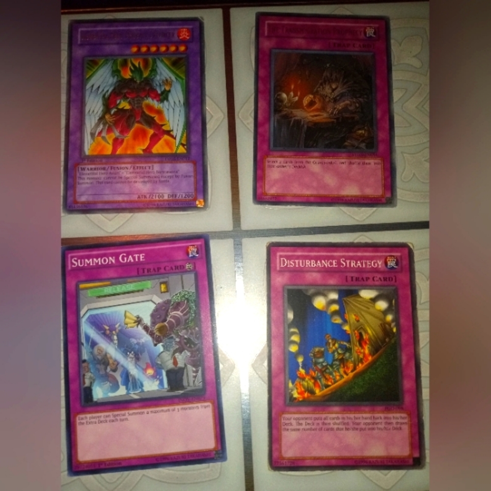 Set of 4 yugioh cards